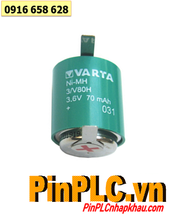 Varta 3/V80H; Pin sạc NIMH Varta 3/V80H (3.6v 80mAh) _Xuất xứ Đức 